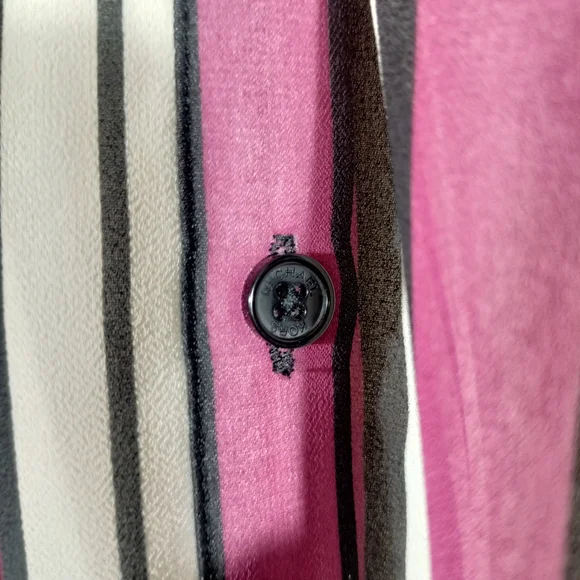 Michael Kors Multi Stripe Pintuck Shirt Dress Size: Large (12-14) - Picture 6 of 6